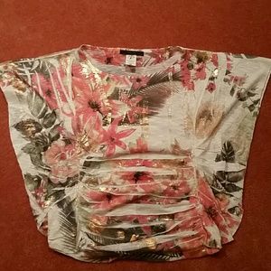 Floral Peasant Top