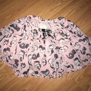 Light pink and grey cat skirt