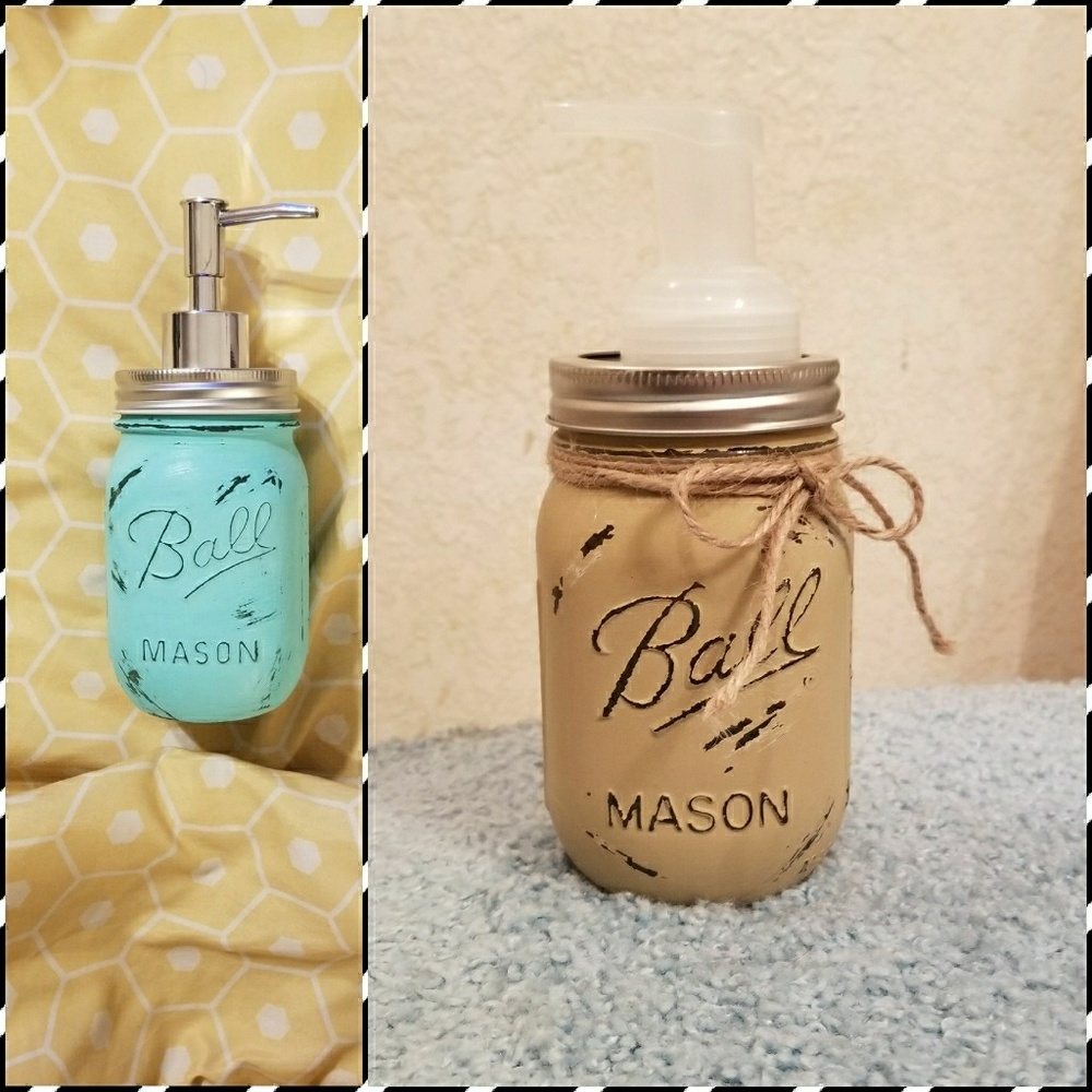 Mason jar soap dispensers
