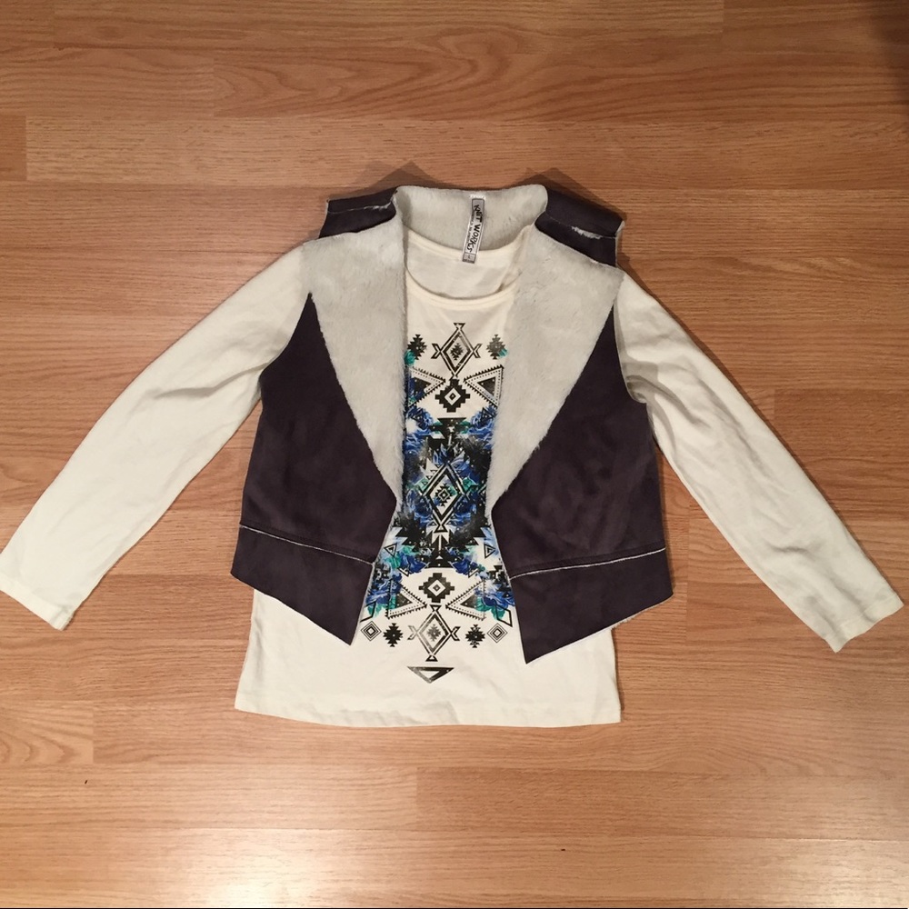 Knit Works Shirt & Vest Set