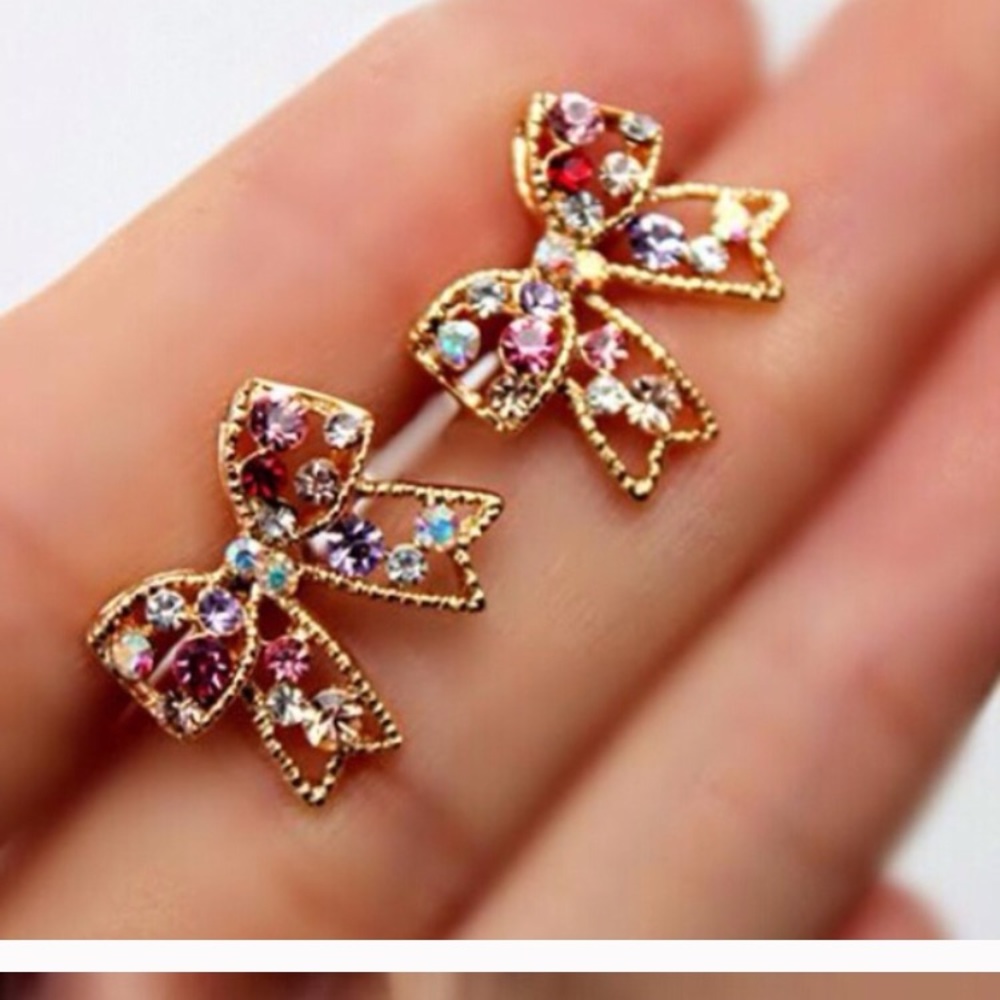 Bow earrings - Picture 2 of 4