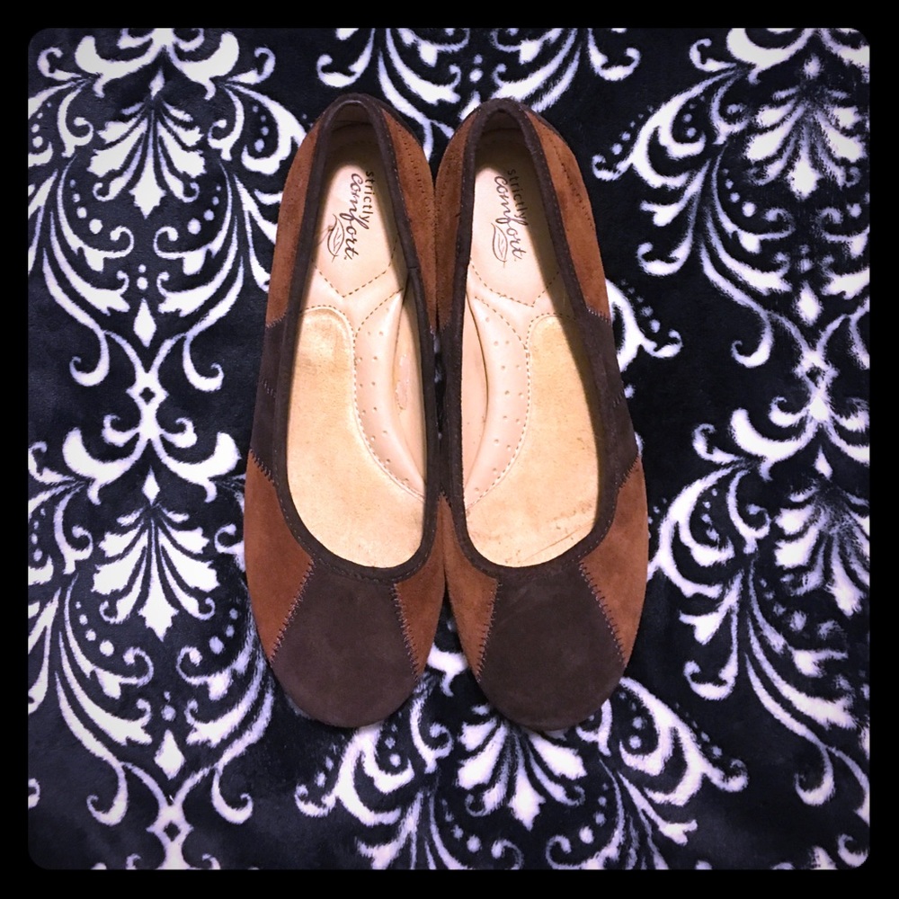 [ Strictly Comfort ] Patchwork Pattern Flats