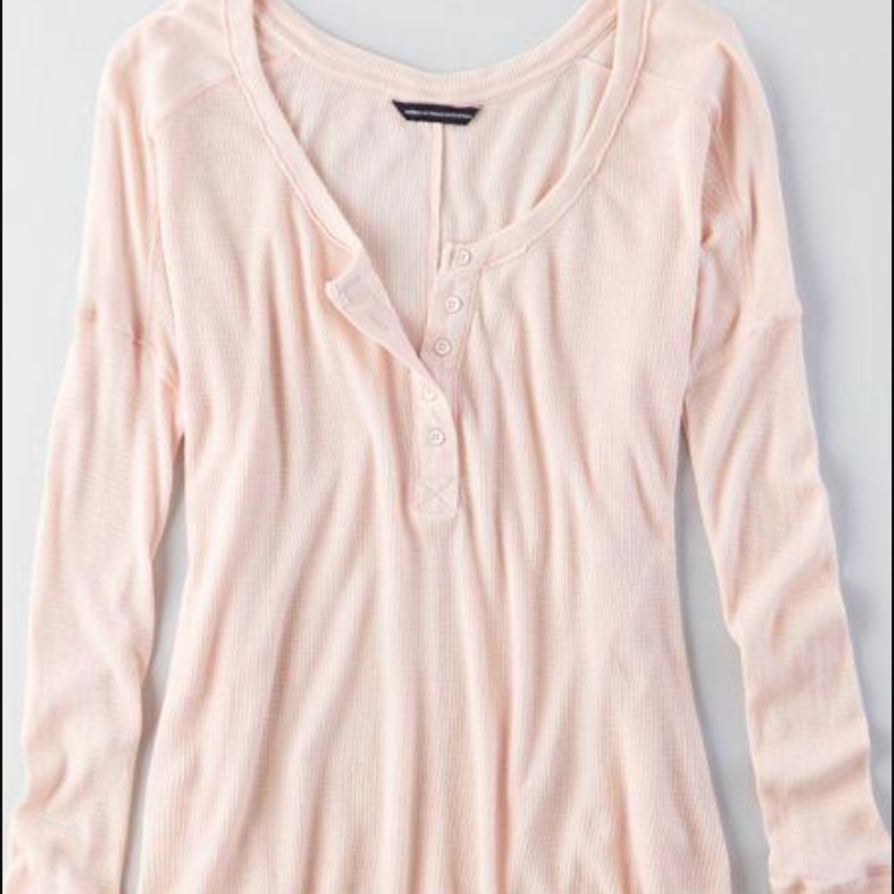 AEO Waffle Henley sz M