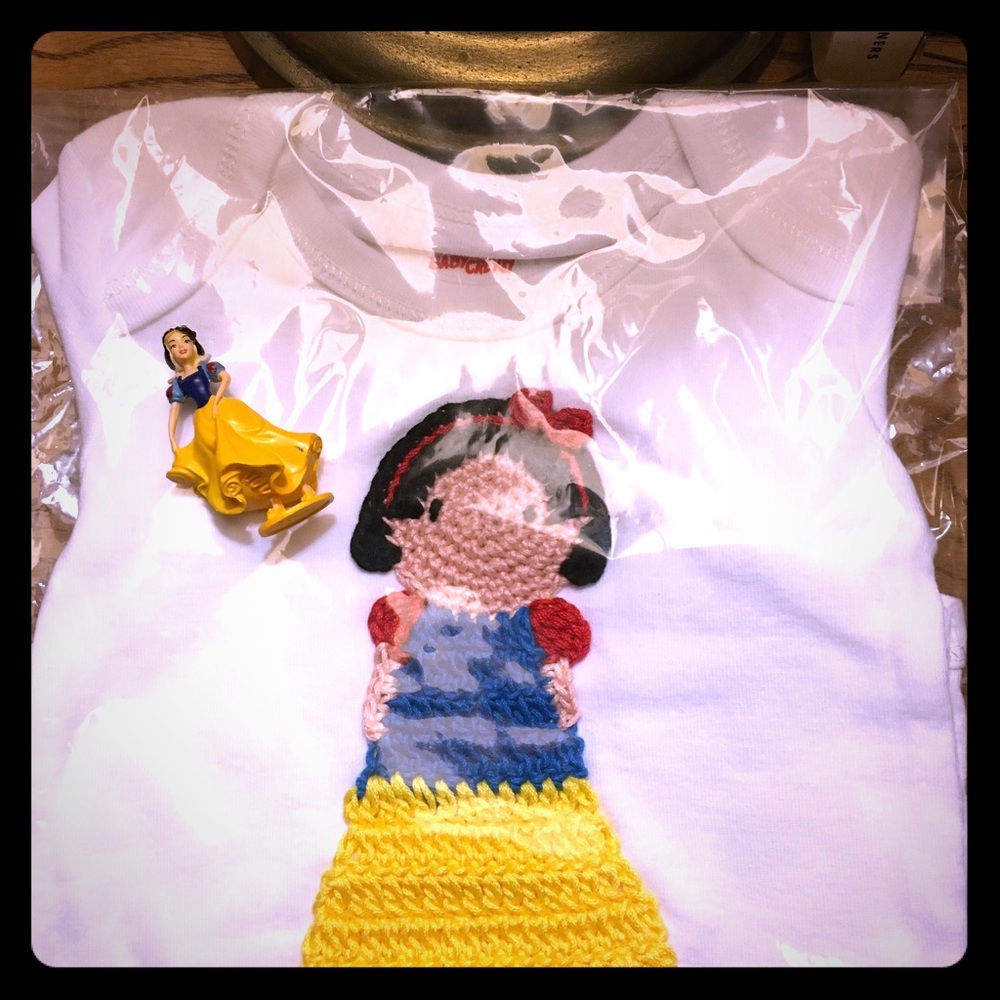 Embroidered Snow White onesie