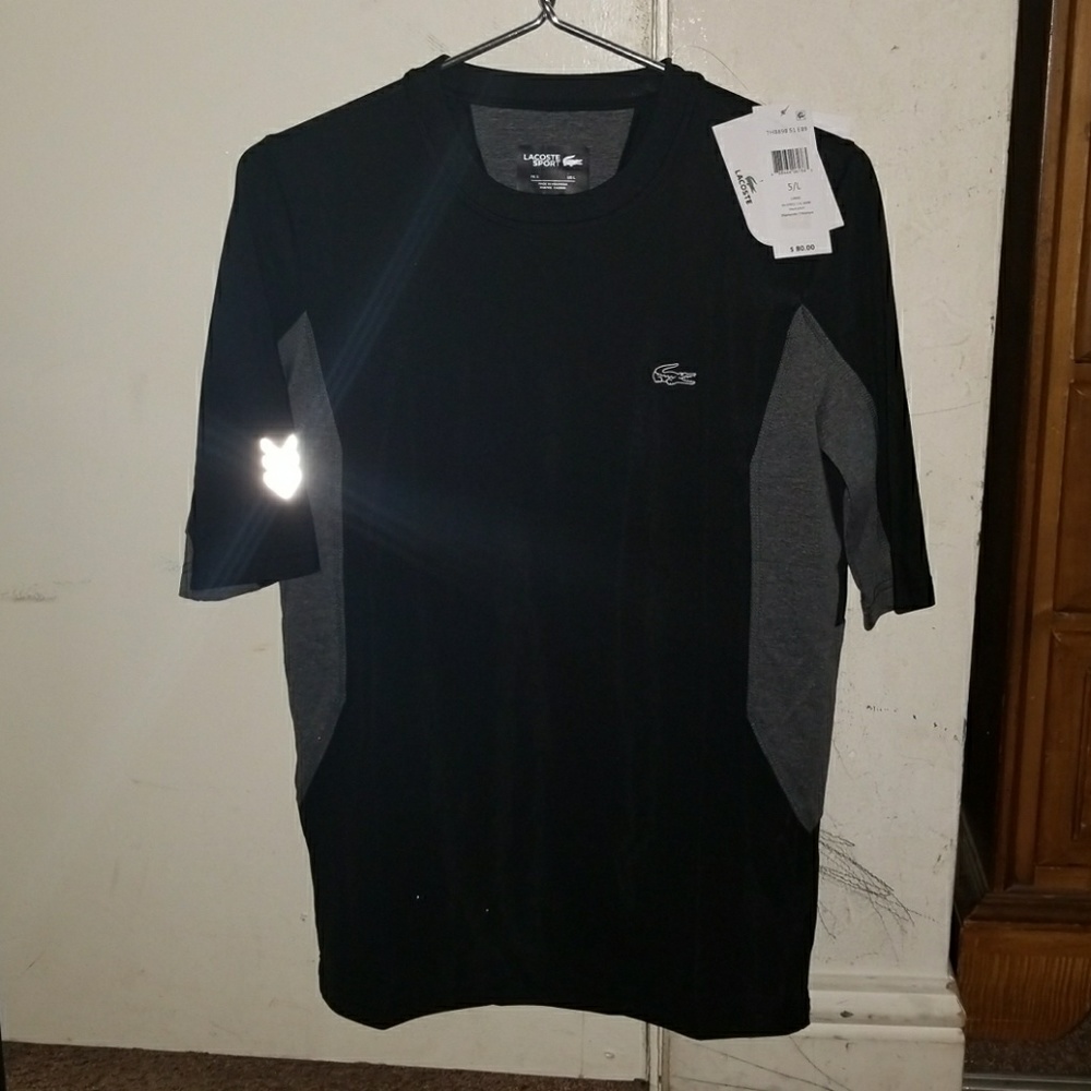 Mens Lacoste Sport Men sz. Large Black/Grey