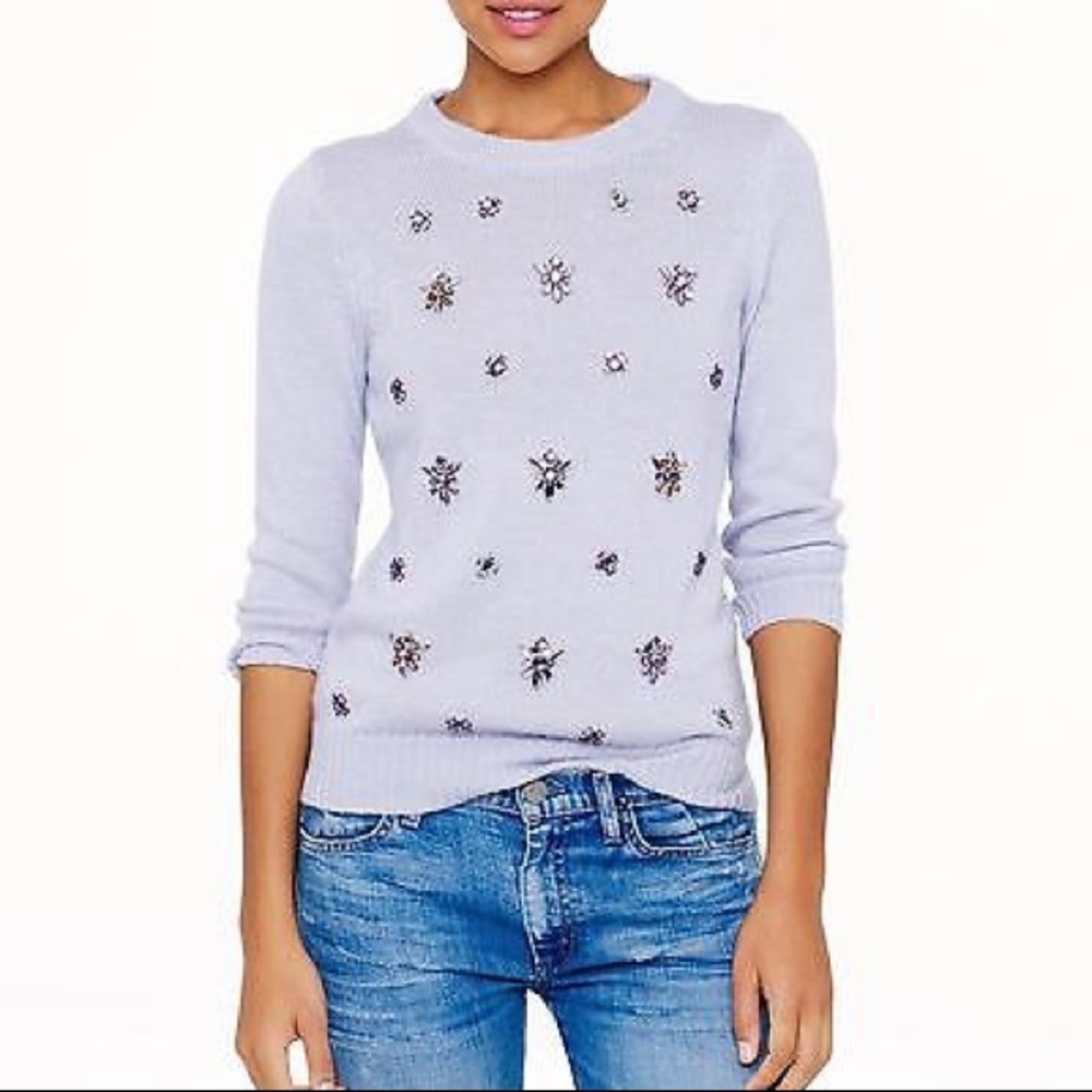 J. Crew Embellished Sweater