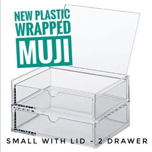 NEW MUJI small 2 acrylic drawer with lid