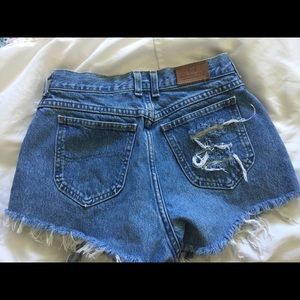 Lee distressed high waisted shorts