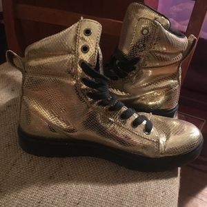 Dr Martens Gold Snake Hi-Top Sneaker Boot size 10