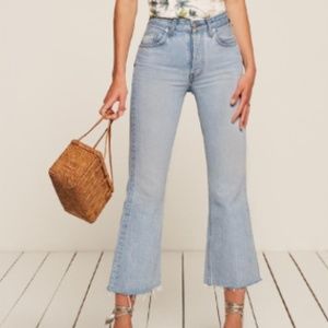 Reformation Mid Crop Flare Jeans