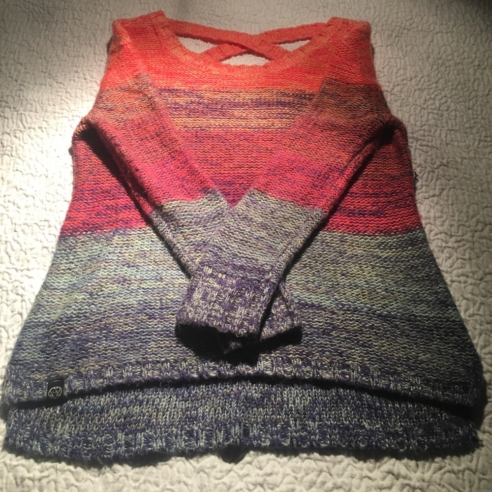 Multicolor LA hearts designer sweater