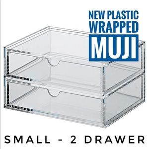 NEW MUJI Small acrylic 2 drawer