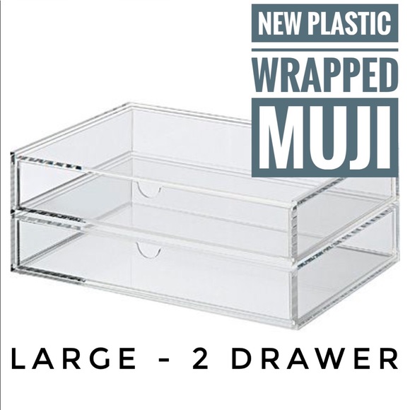 Muji Other New Size Large Acrylic Drawer 2 Drawer Poshmark