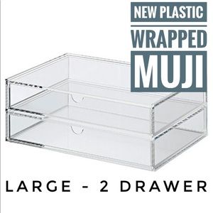 NEW MUJI Large Acrylic 2 drawer
