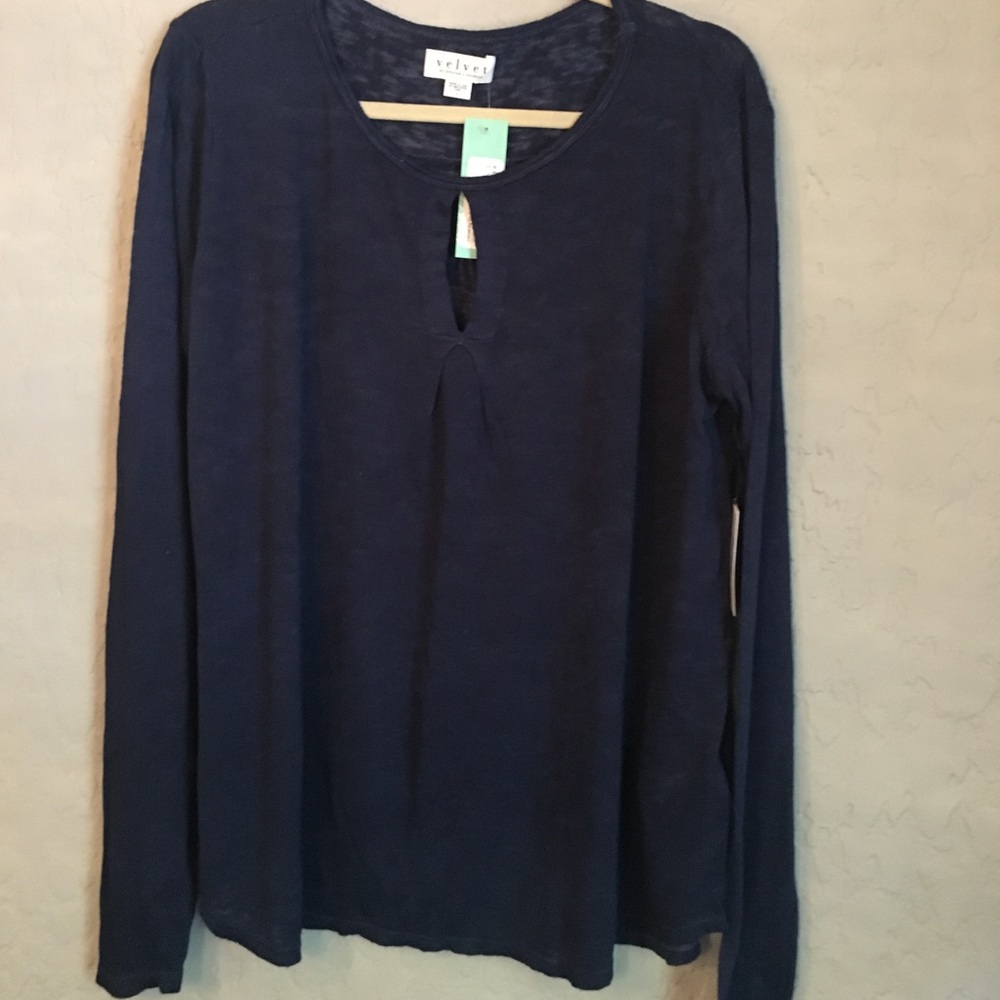 Velvet by Graham & Spencer Keyhole Knit, NWT