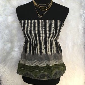 Gorgeous tube top multi color sheer Sz M