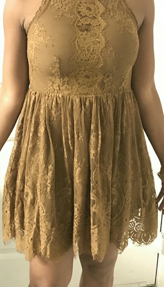 Lace Vintage Gold Dress
