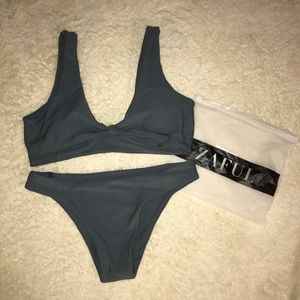 Zaful dark grey bikini