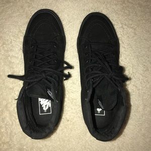 Vans black canvas high tops