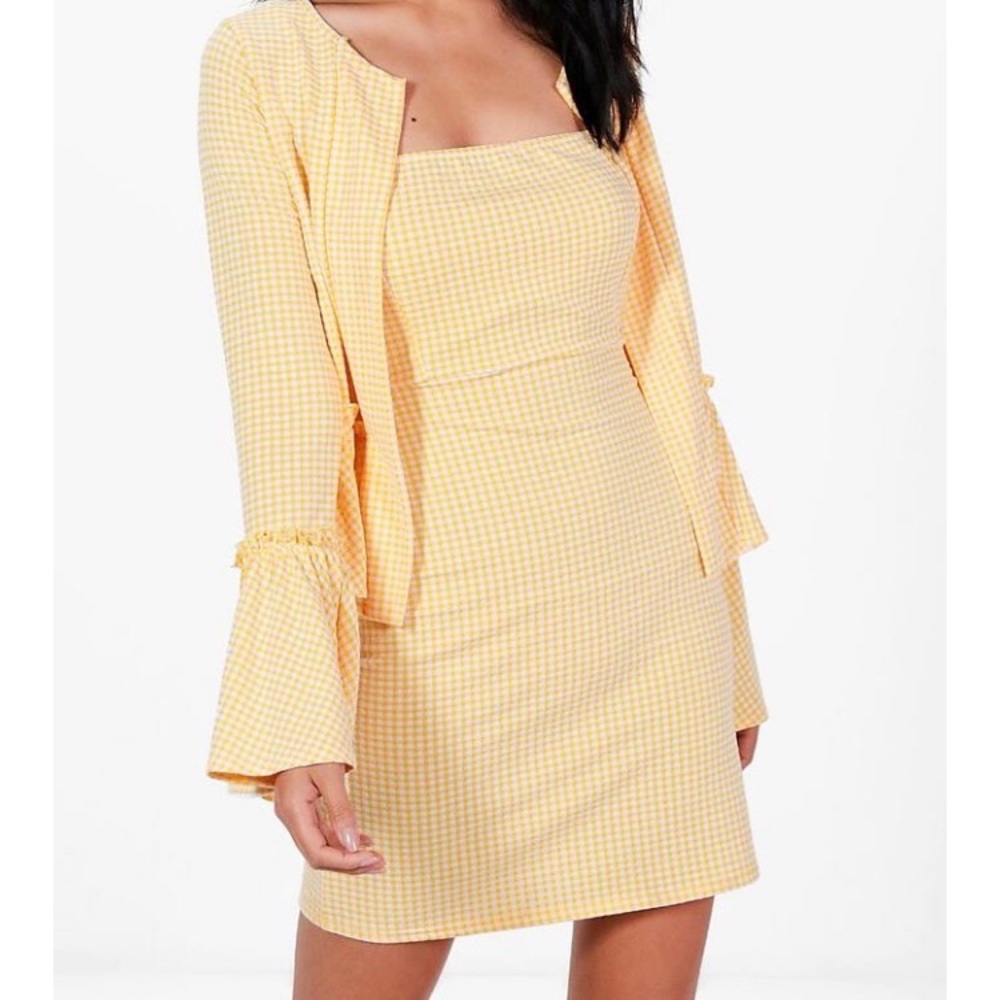 Yellow gingham dress