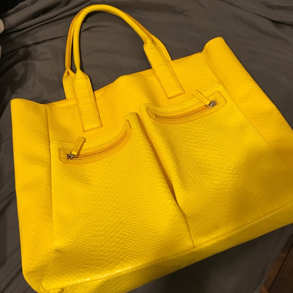 Neiman Marcus snake embossed tote