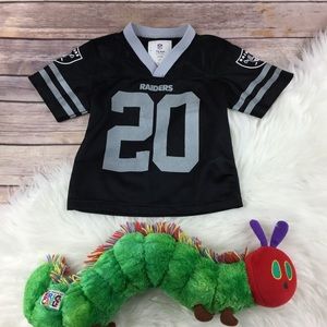 ✨Raiders #20 McFadden black and silver jersey tee
