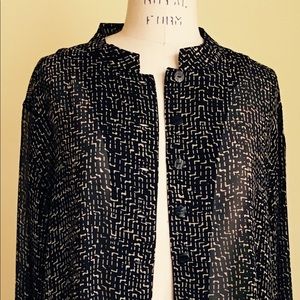 Chico's silk Tunic semi-sheer longer length