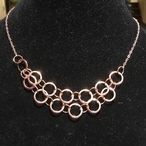 18k Rose GP circles necklace! U choose length!