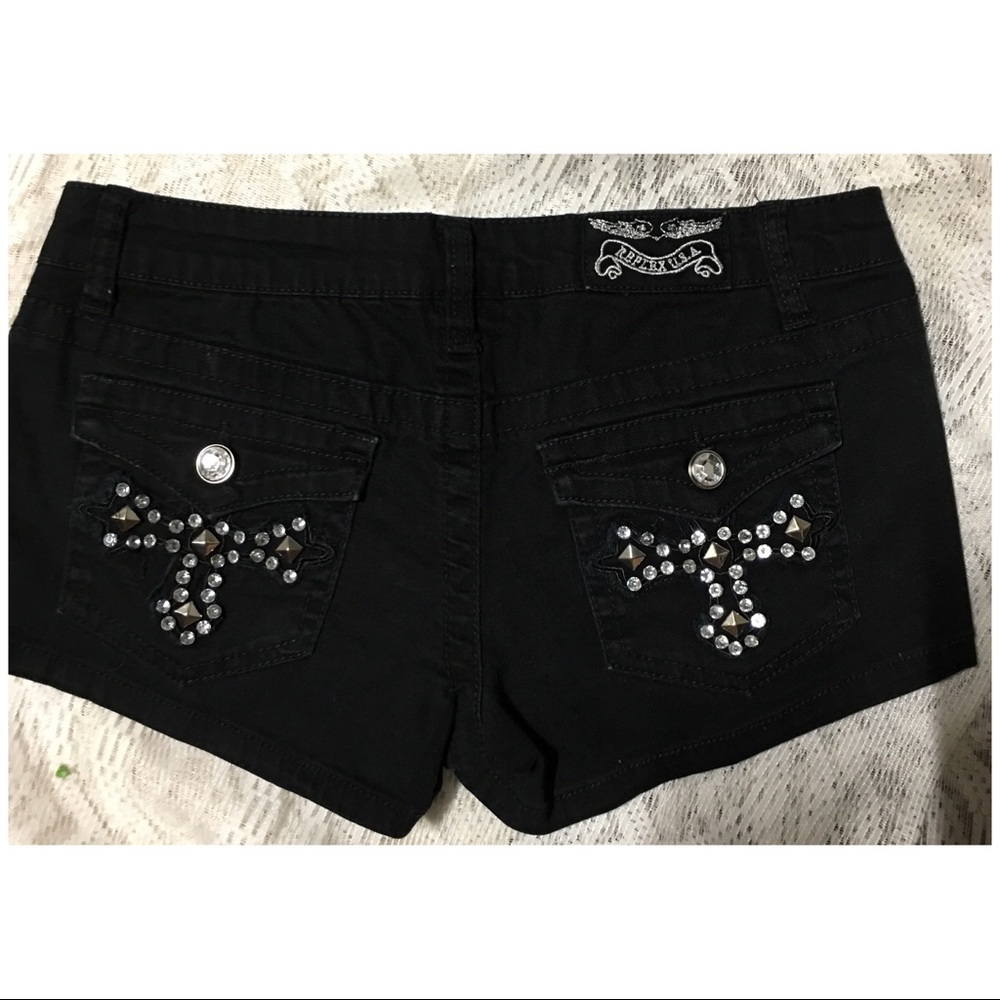 California by reflex jean black shorts