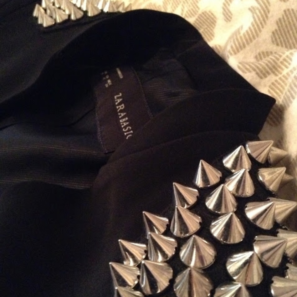 Zara Spiked Shoulder Blazer size XL