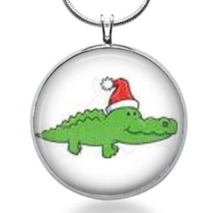 Christmas Alligator necklace