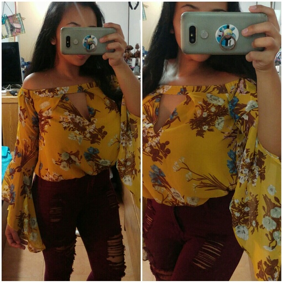 ❌SOLD on IG❌Fashion Nova Mustard Top - Picture 2 of 2