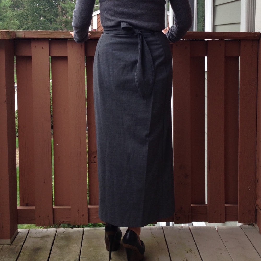 PROMOD Medium Grey Wrap Maxi Skirt - Picture 2 of 3