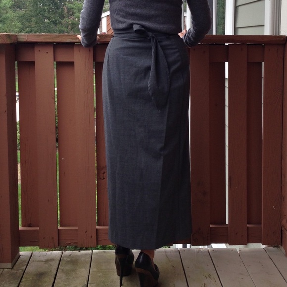 PROMOD Medium Grey Wrap Maxi Skirt - Picture 2 of 3