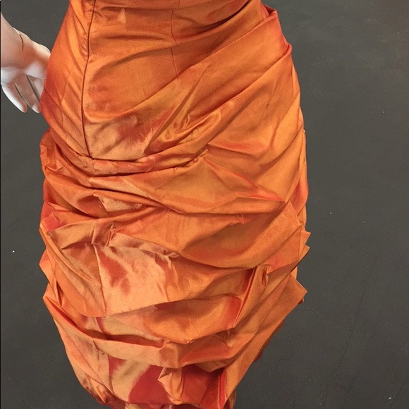 Color Changing Orange Prom/ Cocktail Dress - Picture 2 of 3