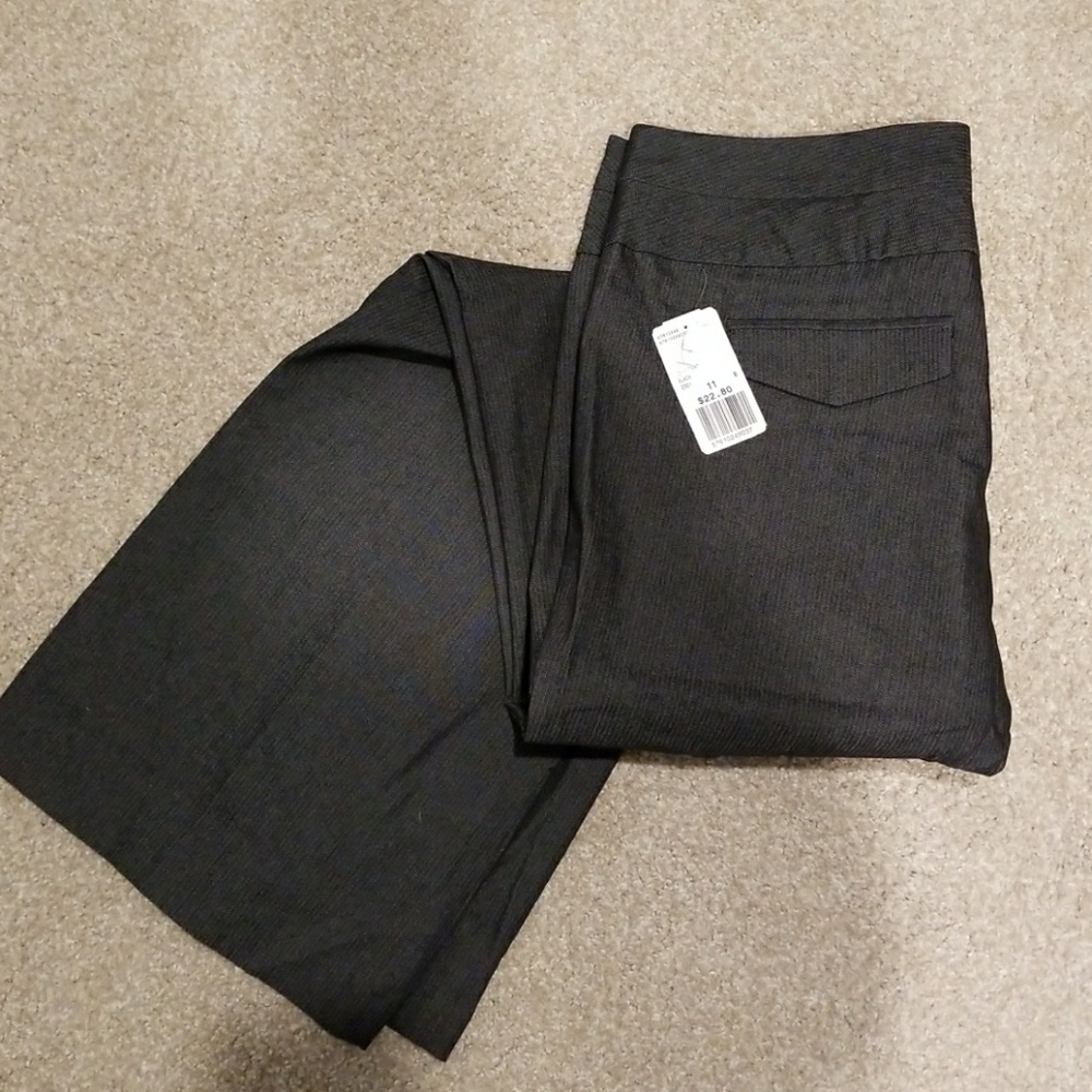 Black Pinstriped Trousers