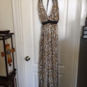 2b Bebe Maxi Dress Leopard Print - Large - NWT