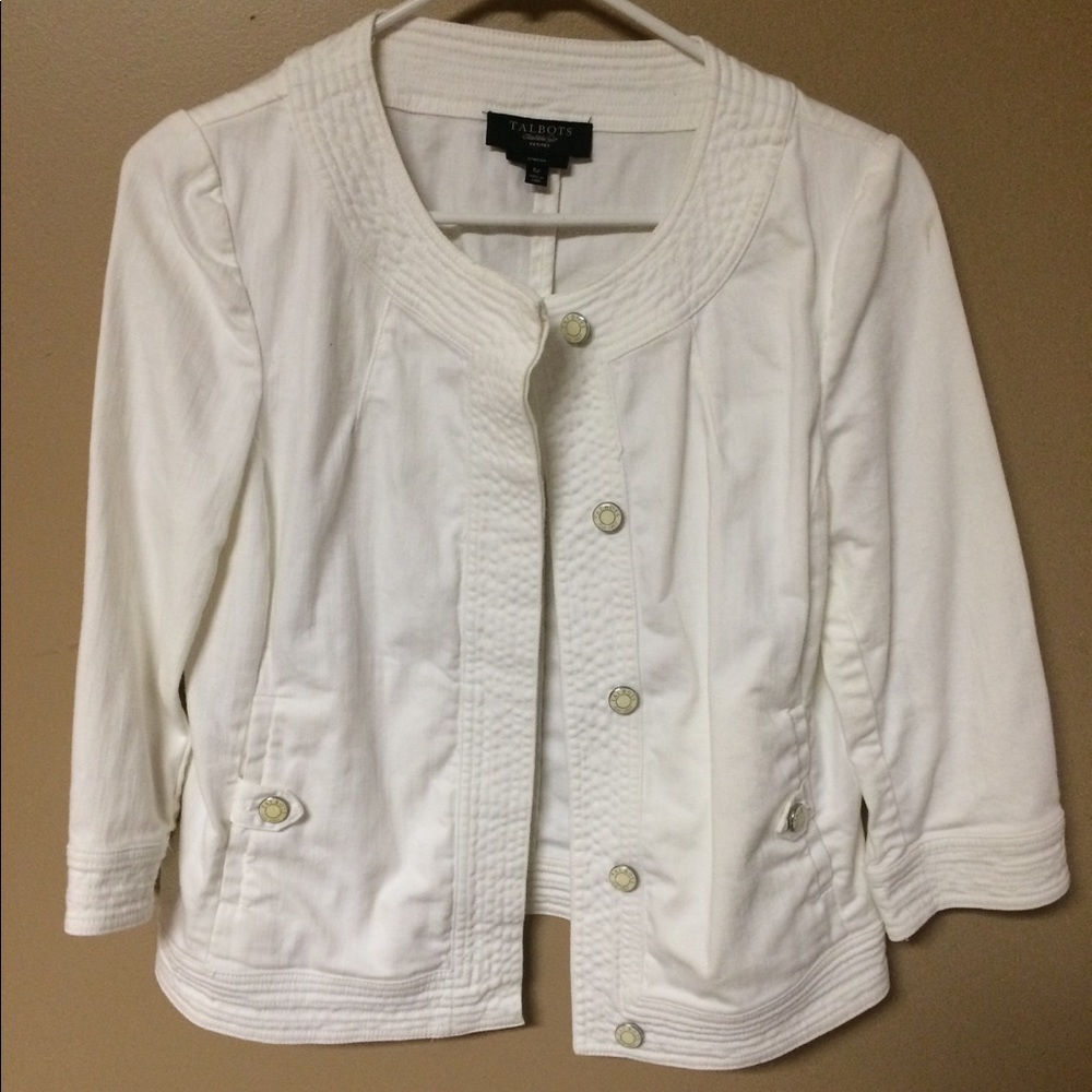 Talbots blazer white