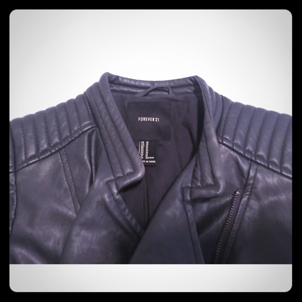 Leather fall jacket