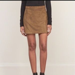 A&F suede tan skirt