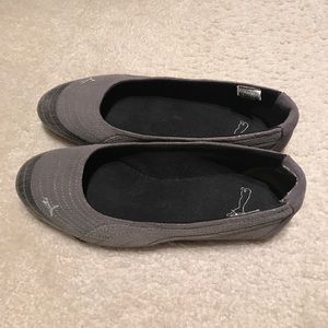 Grey puma flats