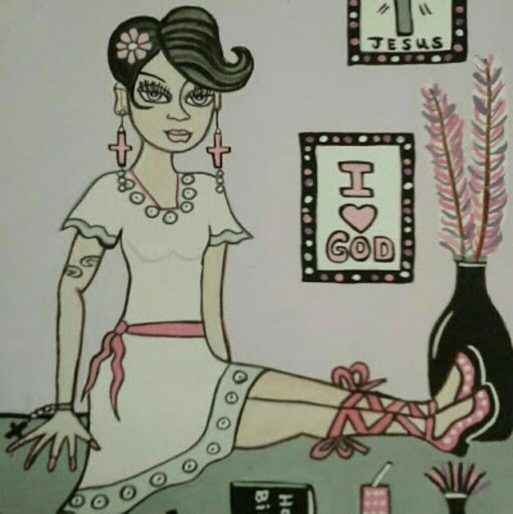 Painting called "Christian Girl"