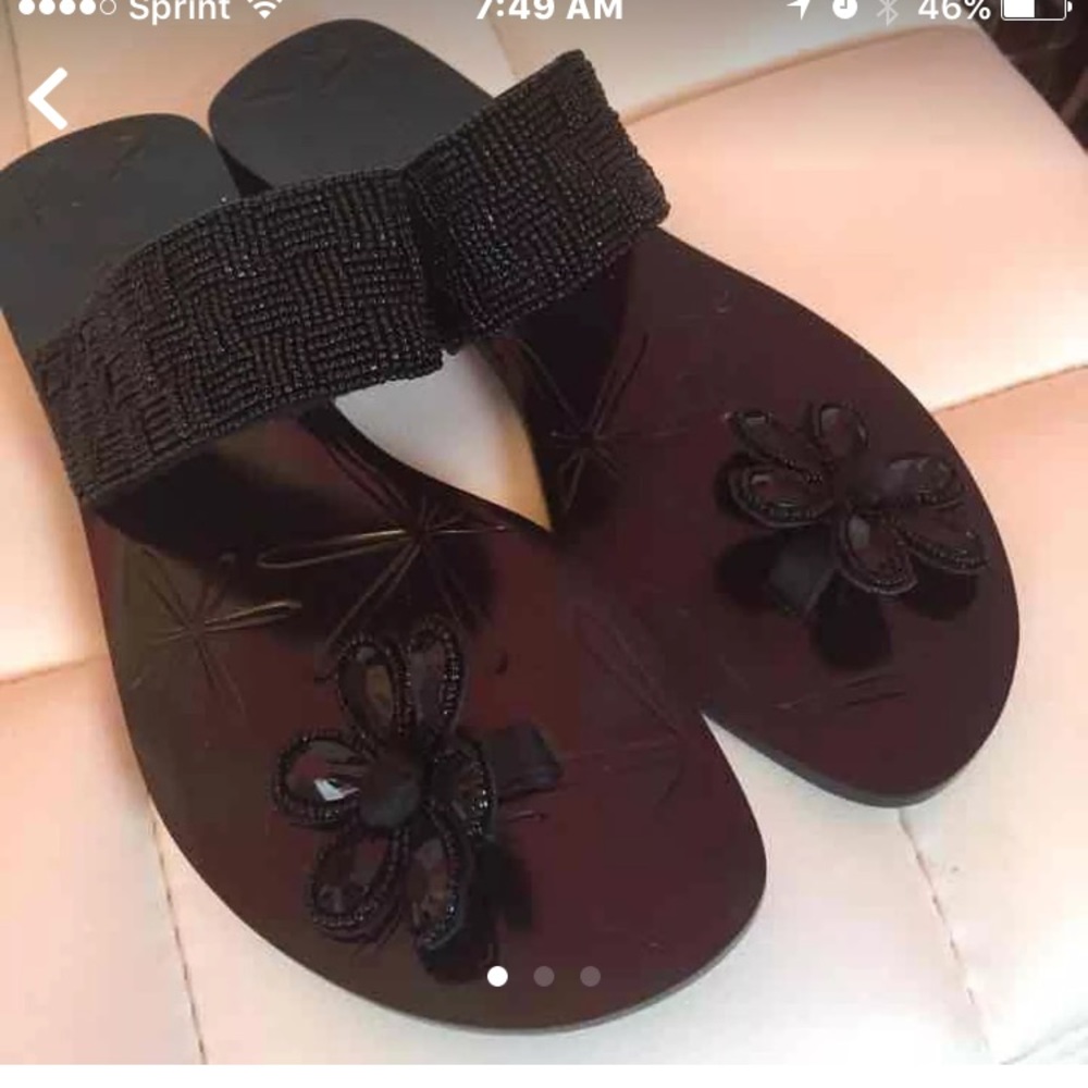 Black beaded Sandals