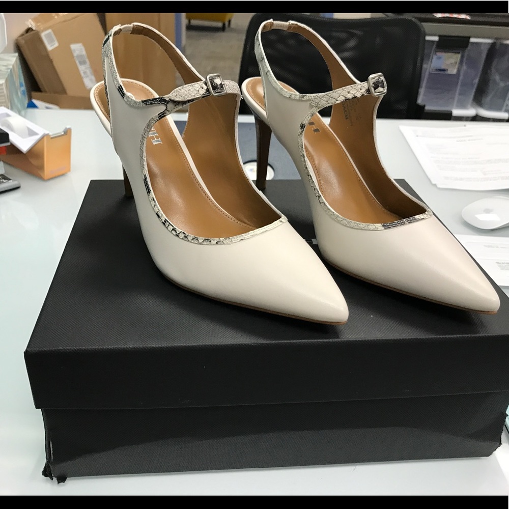 Beige Coach Pumps