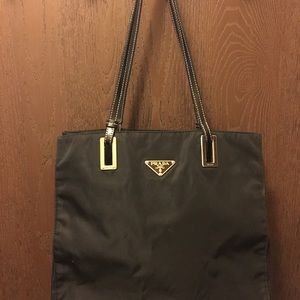 Really nice Prada Tote black nylon gold tone Really nice Prada Tote black nylon gold tone
