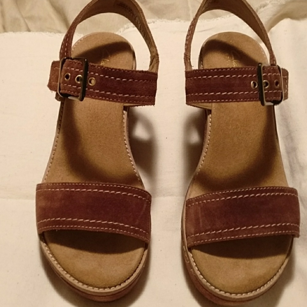 Beautiful suede platform sandals