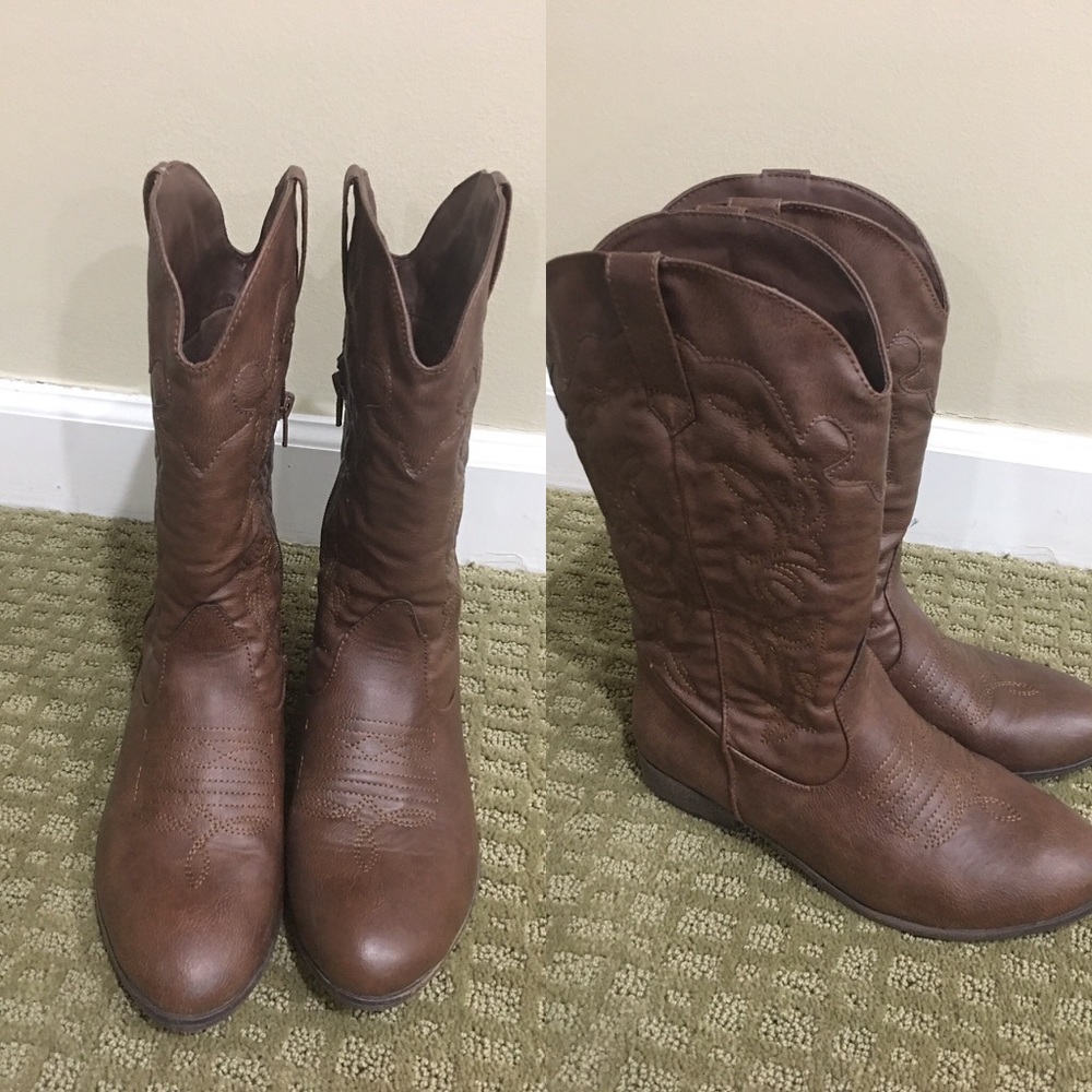 Leather Cowboy Boots