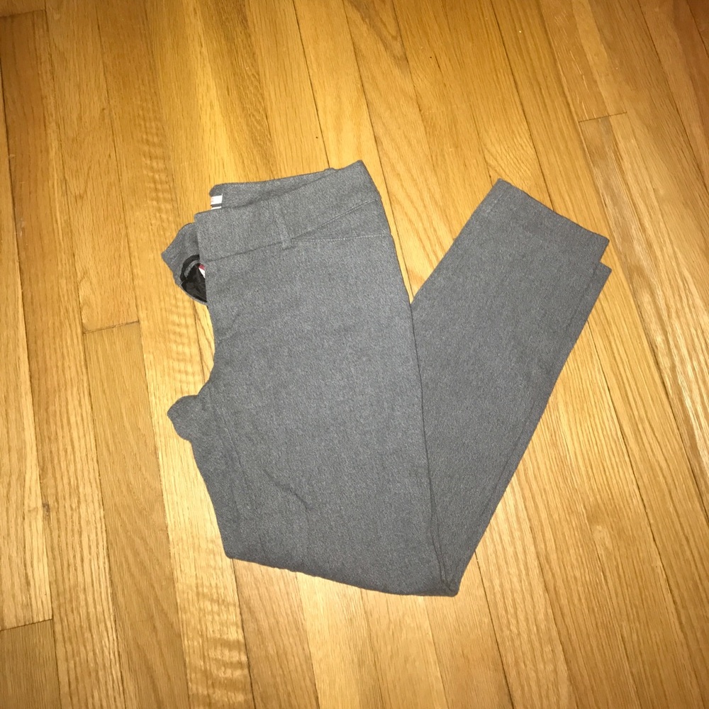 Charcoal gray skinny work pants