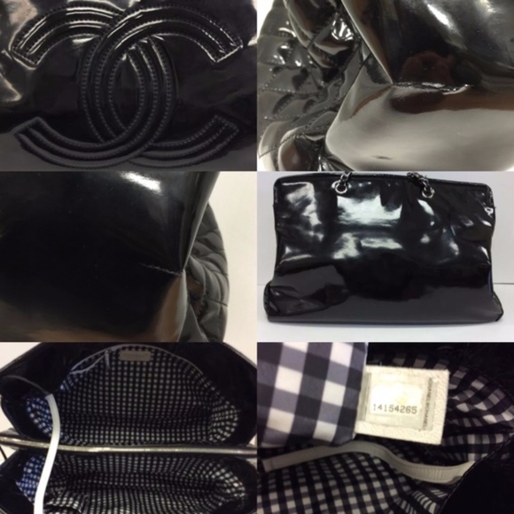 Chanel Patent Leather XL Black Tote Bag - Picture 2 of 6