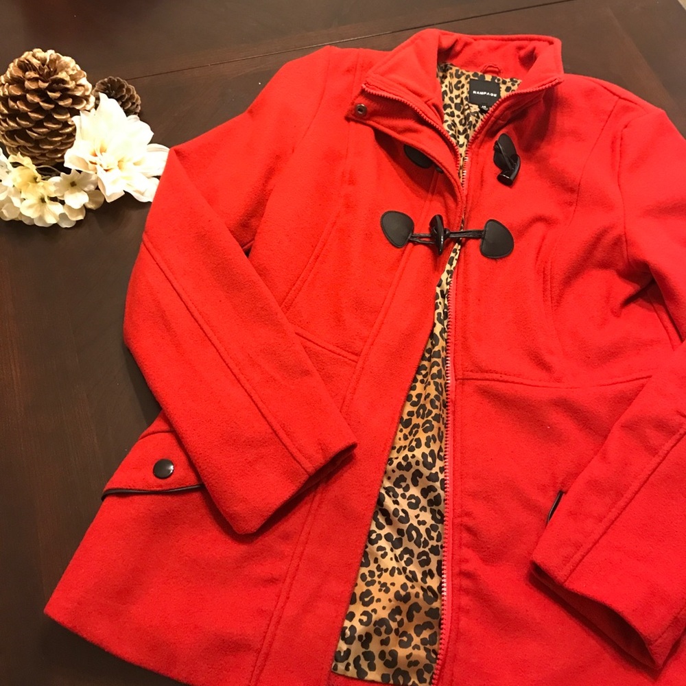 Red winter coat